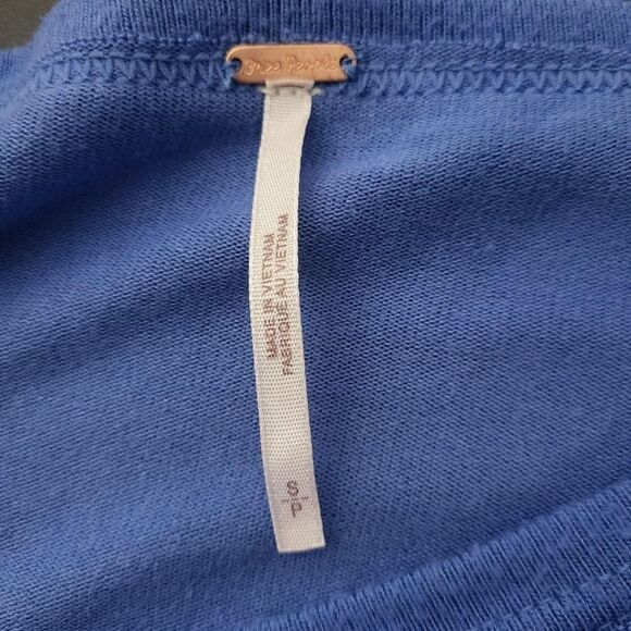 Free People Bluebelle Babydoll Top Size Small Oversized Long Sleeves Flowy Soft - Picture 3 of 7